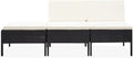 Salon de jardin et ensemble lounge: avec coussins, 3 pièces, 19 KG, 8956, noir