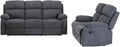 Vente-unique: Anthracite, revêtement en tissu, 3 Places, 2 Places