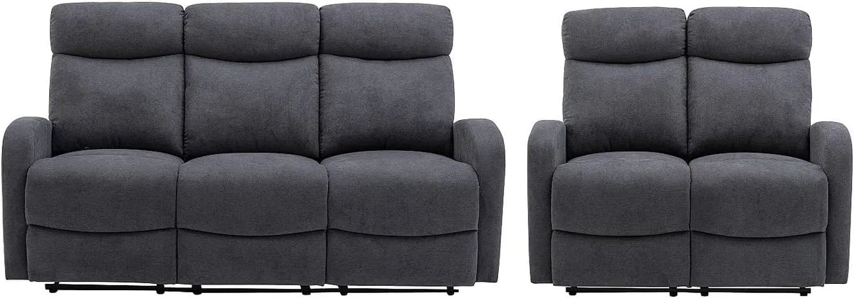 Vente-unique: revêtement en tissu, 3 Places, 2 Places, gris
