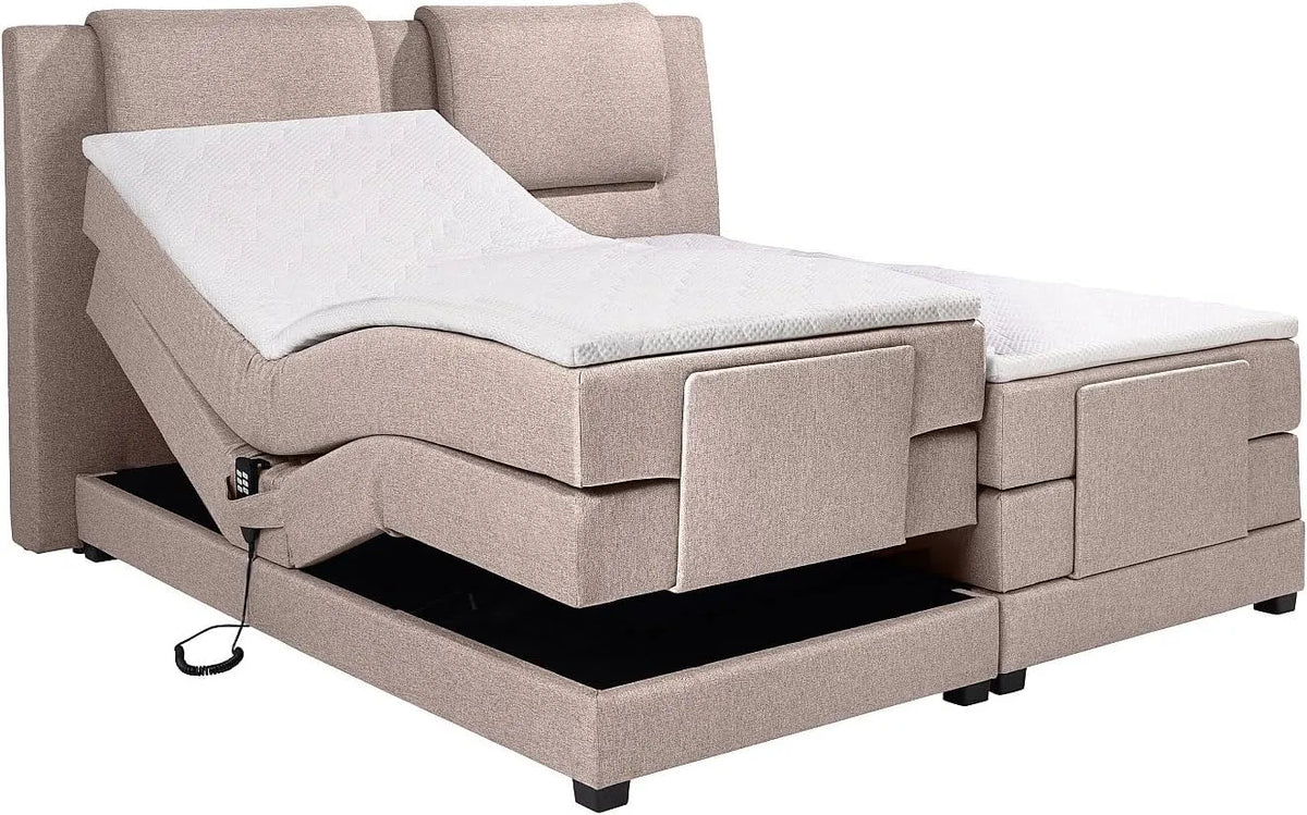 Vente-unique: revêtement en tissu, 2 × 80 × 200 cm, beige