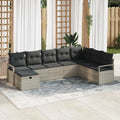 Salon de jardin et ensemble lounge — avec coussins, gris