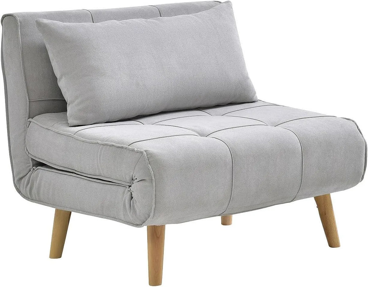 Vente-unique: Scandinave, revêtement en tissu, convertible, gris