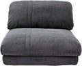 Miliboo Chauffeuse 1 Place Convertible en Tissu Velours côtelé Gris — en velours côtelé, revêtement en tissu, avec chauffage