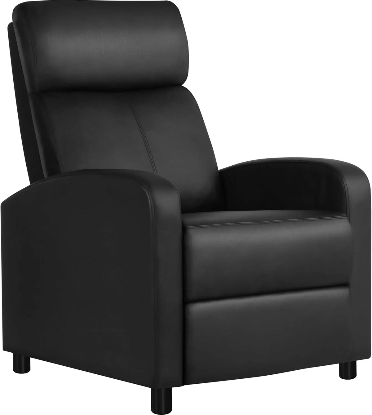 Fauteuil relax et fauteuil inclinable – en cuir PU, noir