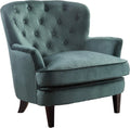 Fauteuil et chaise rembourrée Leo de la Collection Atlantic Home — vert