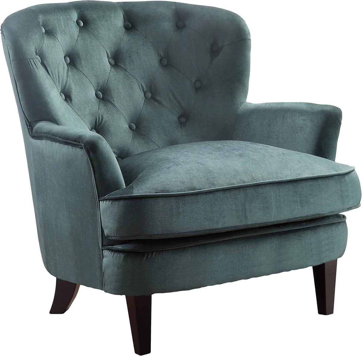 Fauteuil et chaise rembourrée Leo de la Collection Atlantic Home — vert