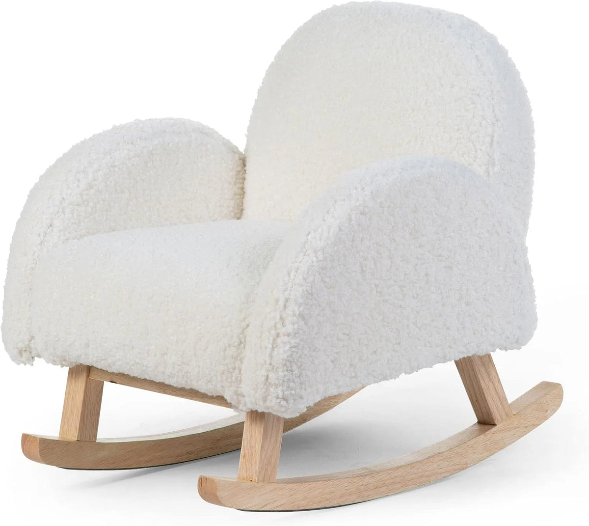 Fauteuil et chaise rembourrée à bascule — pour enfant, blanc
