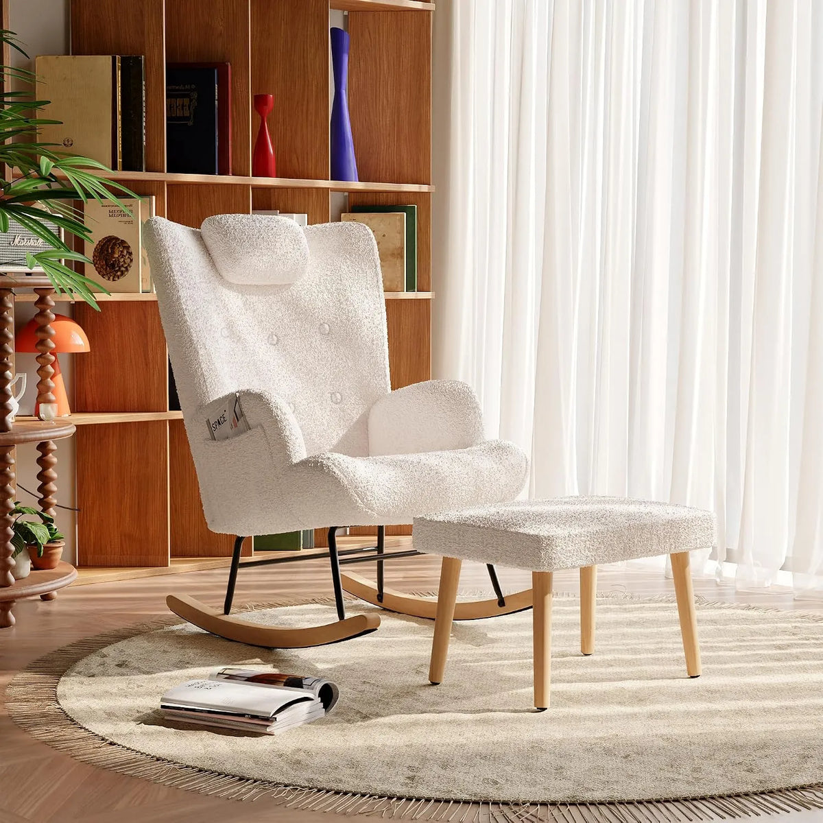 Fauteuil à bascule — blanc