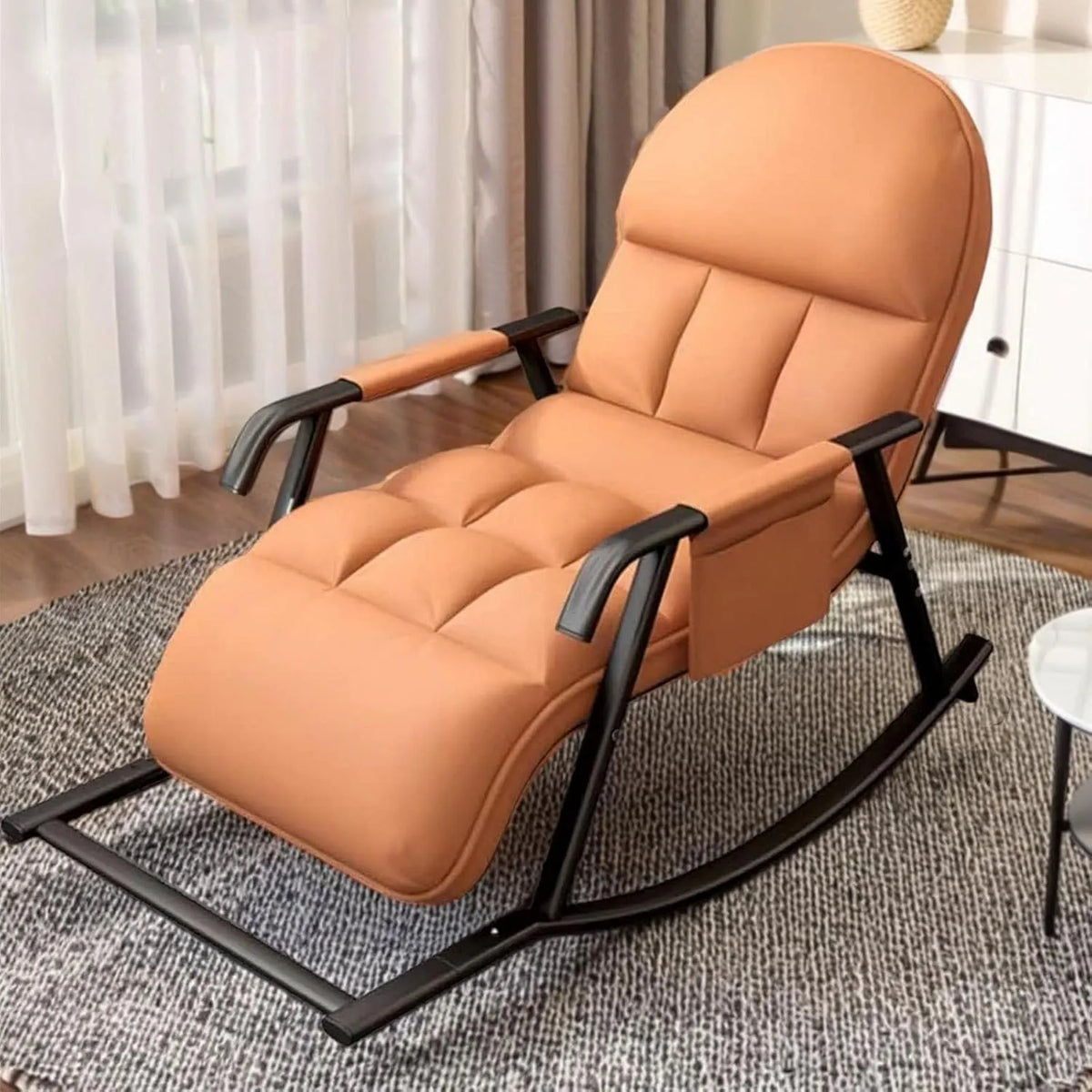 Fauteuil et chaise rembourrée à bascule — avec dossier, réglable, 150 kg, inclinable