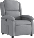 Chaise: revêtement en tissu, avec dossier, réglable, gris, inclinable