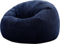Icon Kingston Pouf Velours Côtelé – en velours côtelé, bleu