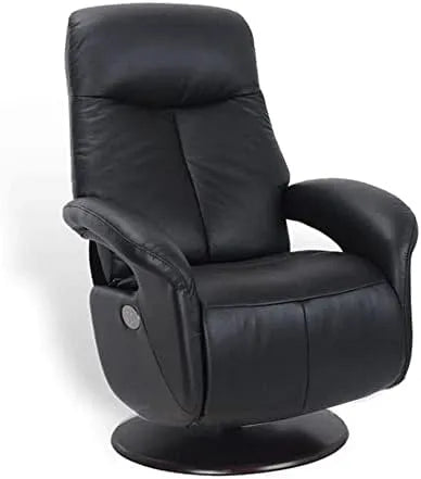 Fauteuil et chaise rembourrée de Relaxation Electrique — en cuir, noir