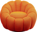 Kare Peppo Bloom Fauteuil et chaise rembourrée pivotant Design Orange Hauteur d'assise 40 – 68 × 94 × 94 cm, 40 cm