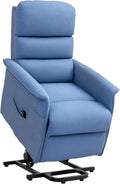 HOMCOM Fauteuil et chaise rembourrée releveur électrique Fauteuil de Relaxation inclinable avec Repose-Pied — revêtement en tissu, réglable