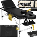 tectake ® Table de Massage Pliante Professionnelle 3 Zones Aluminium Cosmetique – en aluminium, format portable, usage professionnel