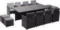 Salon de jardin et ensemble lounge – USINE, en acier, 12 Places, 5 mm, gris