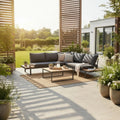 Salon de jardin et ensemble lounge – en aluminium, 2 M, gris
