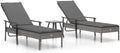 Chaise – avec coussins, Lot de 2, gris