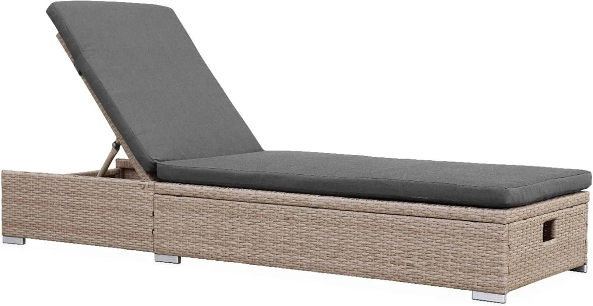 Alice's Garden – P65, L195, en polyester, avec coussins, 97cm, gris