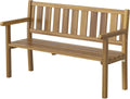 Outsunny Banc de jardin et banquette de terrasse – en bois, 2 Places, 150 × 57 × 93 cm