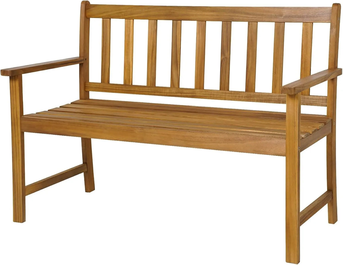 Banc de jardin et banquette de terrasse: en bois, pivotant, avec dossier, 2 Places, 122 × 56, 5 × 86 cm, 360 kg