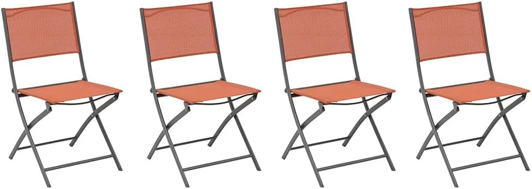 Chaises de jardin: en acier, pliable, Lot de 4, 46 × 52 × 87 cm