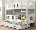 Lit superposé et lit mezzanine: QUBA, pour enfant, en bois, avec tiroirs, 3places, 3 Places, 90 × 190
