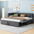 Canapé convertible et canapé-lit – pour enfant, revêtement en tissu, 180 × 200 cm, gris, revêtement en velours