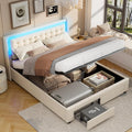 Lit Coffre 180x200 cm avec sommier à Lattes – en bois, avec rangement, avec tiroirs, affichage LED, 2 tiroirs, 180 × 200 cm, revêtement en velours