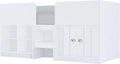 Vente-unique – BOUTANIO, pour enfant, avec rangement, 90 × 190 cm, blanc