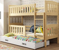 Lit superposé et lit mezzanine — QUBA, pour enfant, en bois, avec tiroirs, 3places, 3 Places, 90 × 190