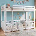 Barbecue: pour enfant, angle droit, en bois, avec escalier, 200 × 90cm, blanc, en bois massif