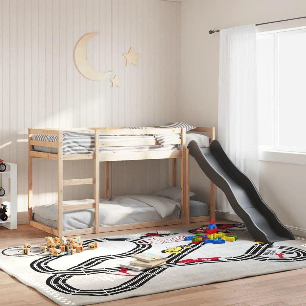 Lit superposé et lit mezzanine: avec toboggan, avec barrière anti-chute, avec échelle, 90 × 200 cm