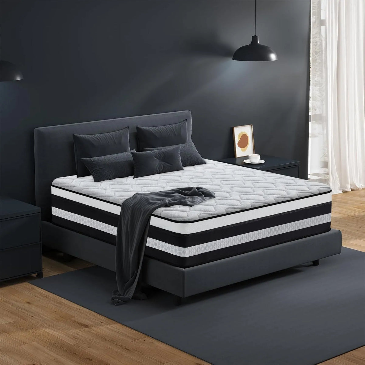 Matelas – HYBRIDE, respirant, rembourrage en mousse, 160 × 200 cm, 26cm