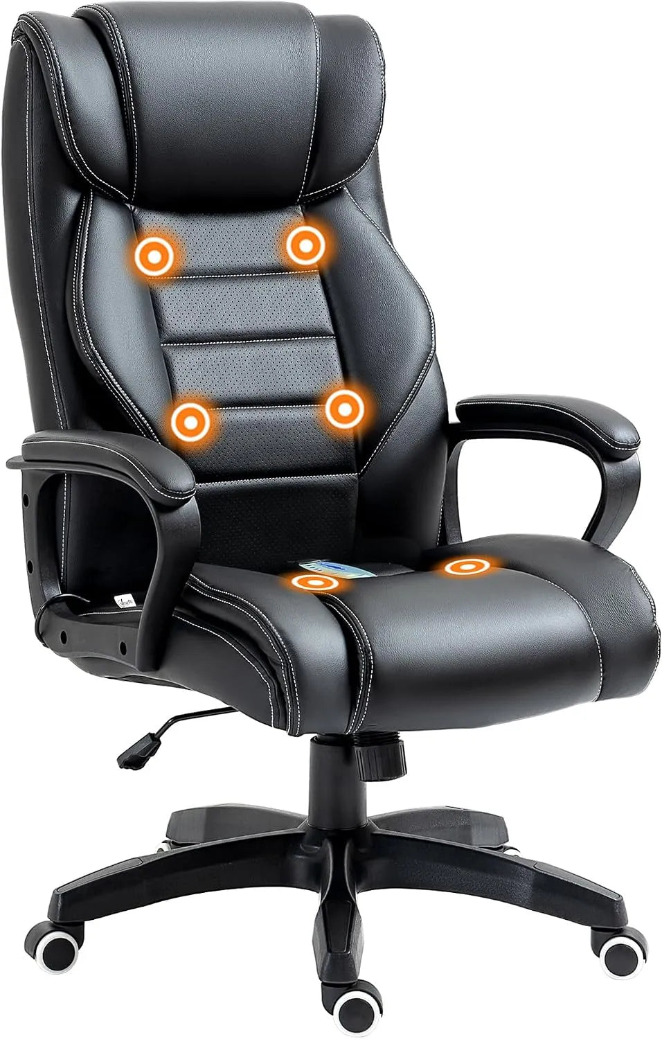 Fauteuil et chaise rembourrée à bascule – avec dossier, réglable, noir