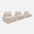 Canapé modulaire: revêtement en tissu, avec coussins, avec chauffage, Lot de 3