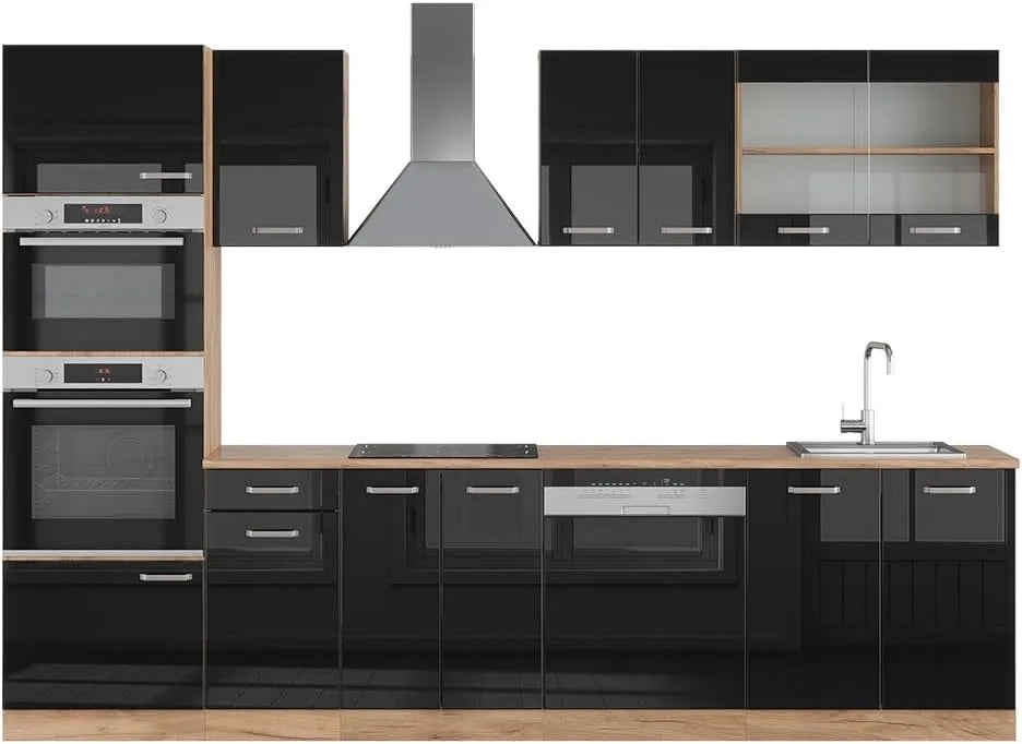 Vicco Armoire de rangement – 300 cm, noir