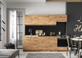 Cuisine complète Mila 8 éléments Couleur chêne Artisan avec Plan – 240 cm