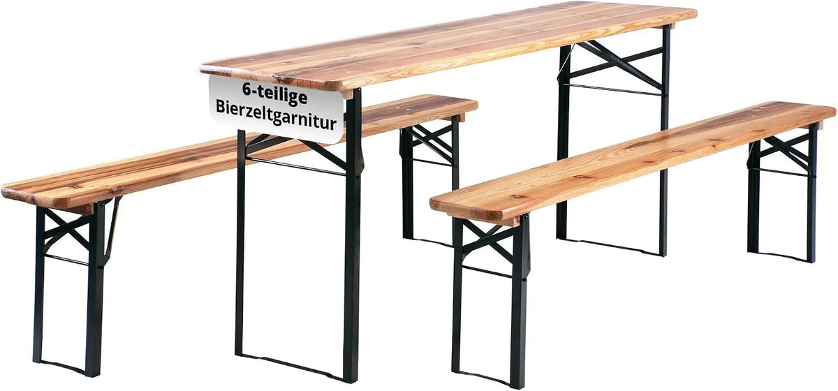 Banc – BB-180, en bois, Set de 2, 177 cm