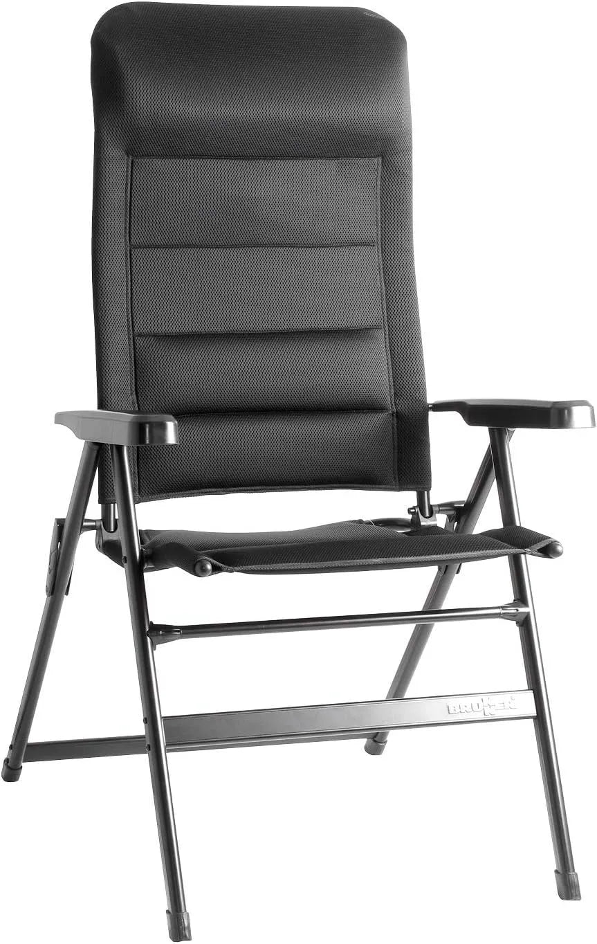 Chaise de camping — en polyester, noir