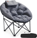 Chaise – ADVANCED, avec coussins, pliable, 150 kg, gris