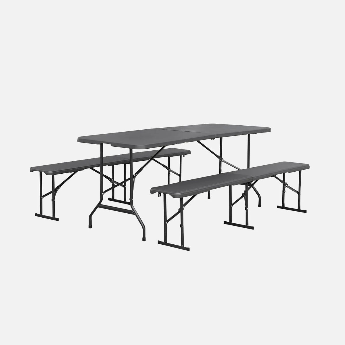 Set de table: en plastique, avec poignée, pliable, 180cm, gris