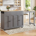Table de Bar Moderne Extensible — avec rangement, avec Bibliothèque et étagère de rangements, 180×50×94cm, gris, avec étagères