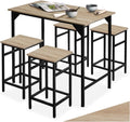 tectake ® Ensemble de Bar 5 pièces – en bois, 100 × 60 × 88, 5 cm, 32 × 32 × 58 cm