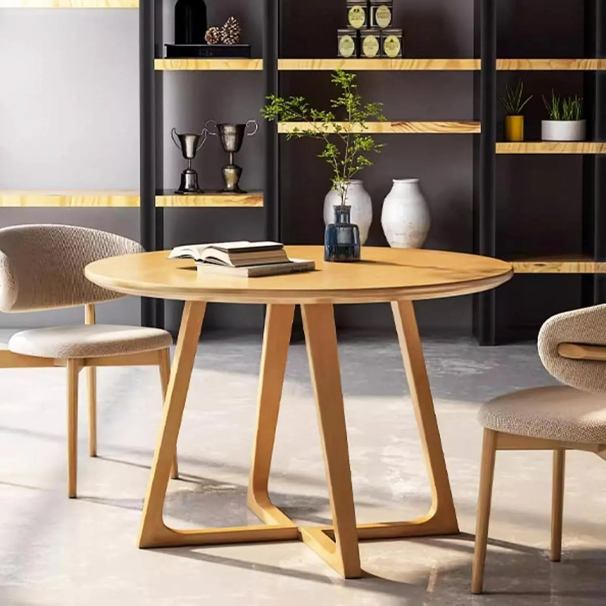 Table à manger et table de salle à manger – en bois, en bois massif, en métal