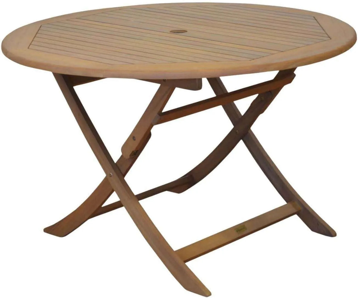 Proloisirs Table Ronde en Acacia 120 cm Sophie