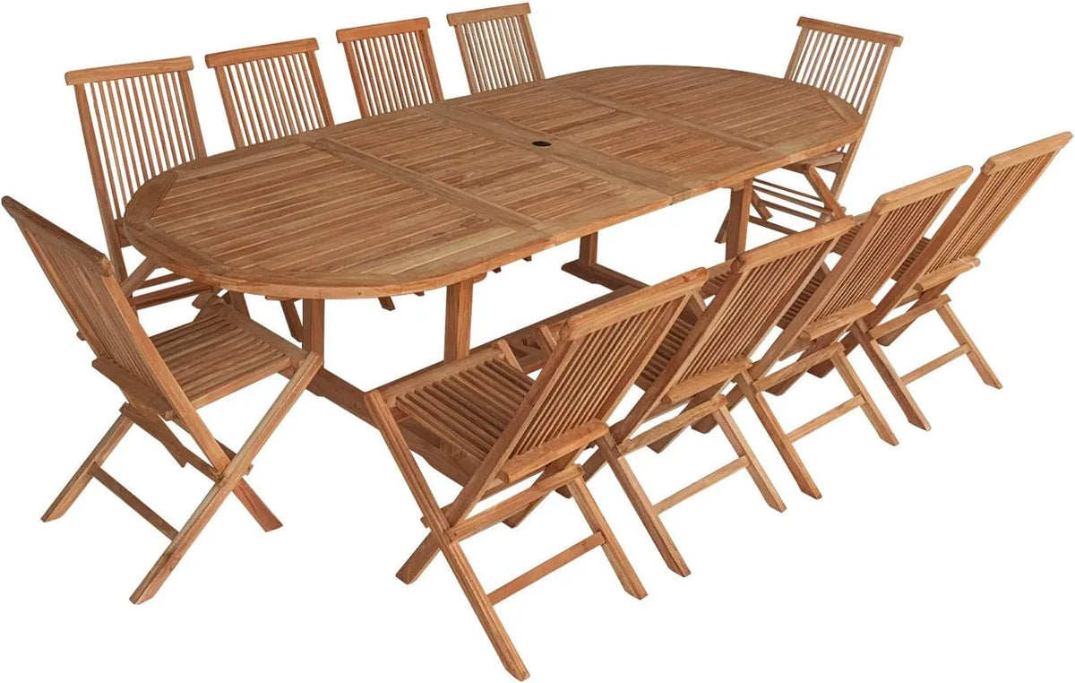 Salon de jardin et ensemble lounge – 10 Places, extensible
