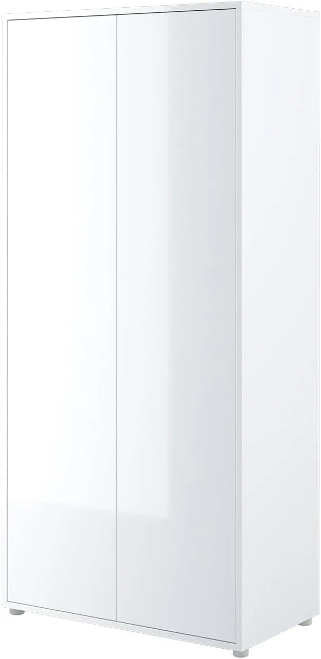 Armoire de rangement: BC-20, avec tringle, avec Bibliothèque et étagère de rangements, avec armoire, 2 Portes, blanc, MEBLINI BC-20, avec étagères