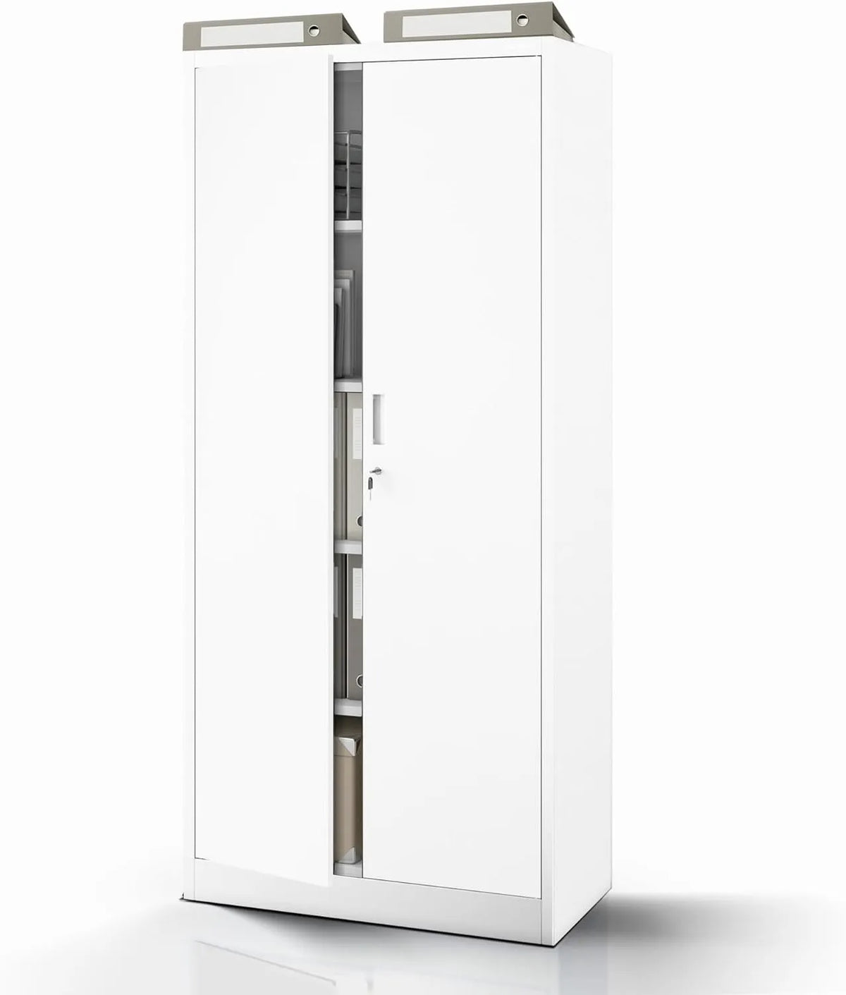 Jan Nowak Casier métallique Compact avec Porte et Serrure 4 — en métal, en acier, format compact, avec Bibliothèque et étagère de rangements