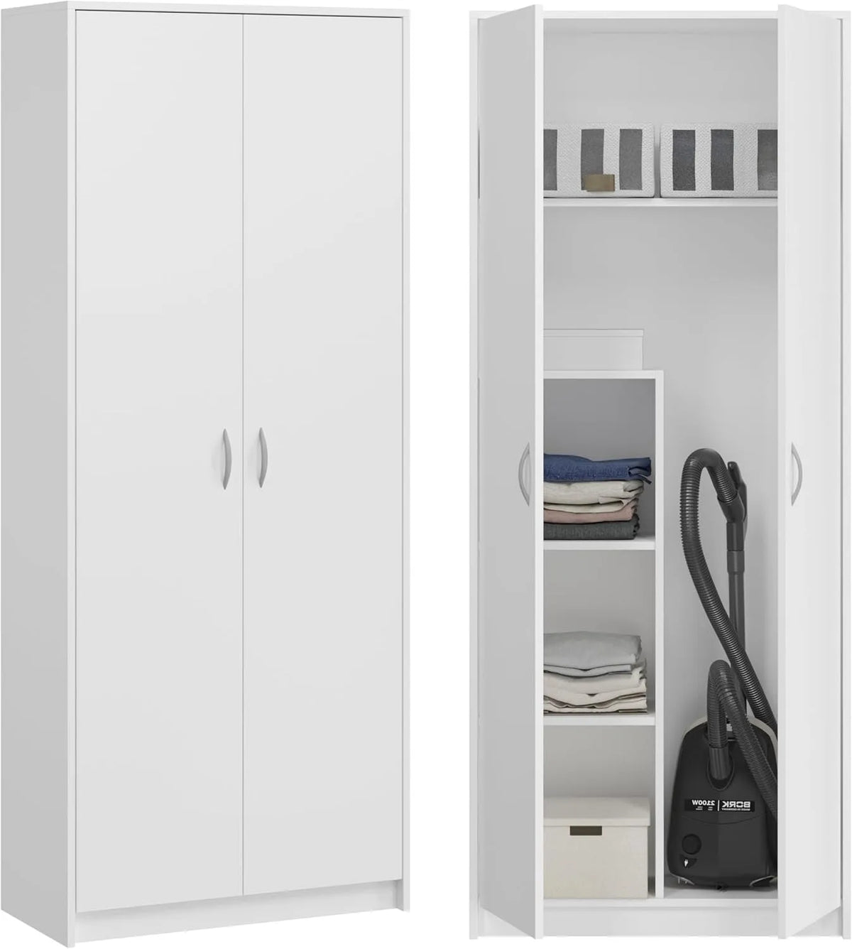 Aspirateur – 74 × 35 × 180cm, blanc